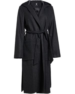Fracomina Charcoal Coat Polyester - Black
