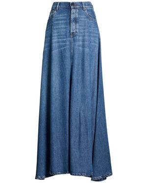 Semicouture Denim Skirt Lyocell - Blue