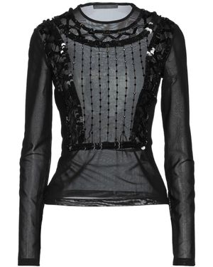 Alberta Ferretti Top Polyamide, Glass, Acrylic, Cotton, Polyester - Black