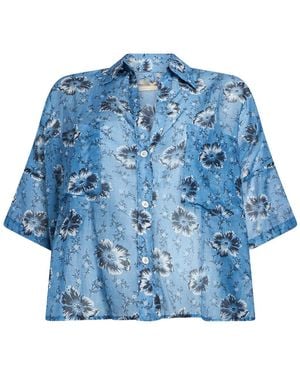 Massimo Alba Shirt Cotton, Silk - Blue