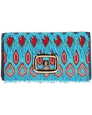 Roger Vivier Handbag Textile Fibres - Blue