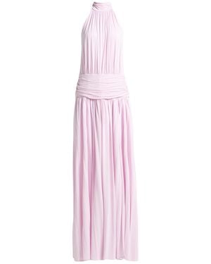 Elisabetta Franchi Lilac Maxi Dress Cupro, Elastane - Pink