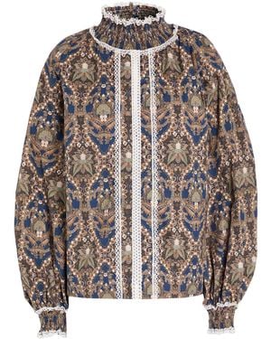 SIMONA CORSELLINI Top Cotton - Brown