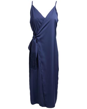 White Wise Midi Dress Polyester - Blue