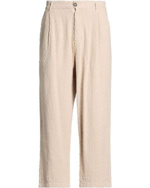 Berna Camel Trousers Cotton - Natural