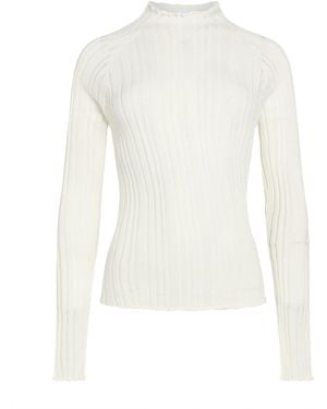 Soallure Turtleneck Wool, Acrylic - White