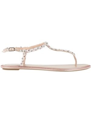 Rene Caovilla Thong Sandal Textile Fibers - Natural