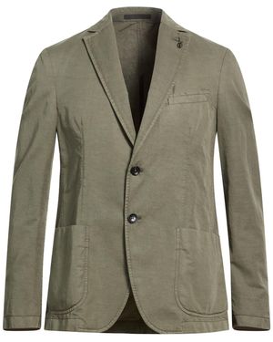 Paoloni Military Blazer Cotton, Linen - Green