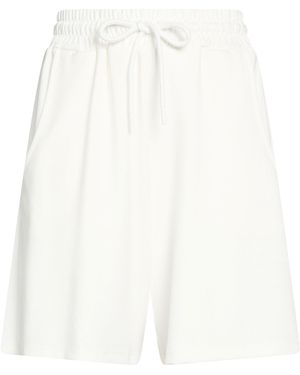 hinnominate Shorts & Bermuda Shorts Viscose, Polyester, Elastane - White