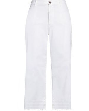 European Culture Denim Pants - White