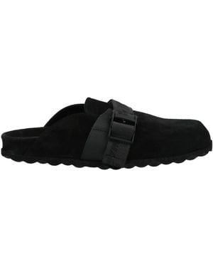 Off-White c/o Virgil Abloh Debossed-logo Buckled Mules - Black