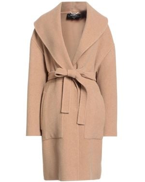 Rochas Camel Coat Wool, Polyamide - Natural