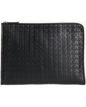 Serapian Document Holder Leather - Black