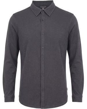 John Varvatos Charcoal Shirt Cotton - Blue