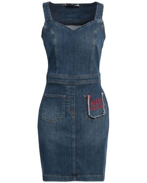 white christmas dresses Vintage Moschino Denim Button Sheath Dress – Recess