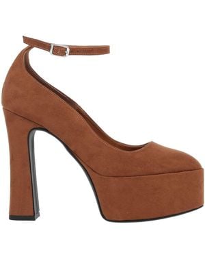 Islo Isabella Lorusso Tan Court Shoes Textile Fibres - Brown