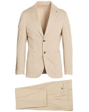 Giampaolo Sand Suit Cotton, Silk, Elastane - Natural