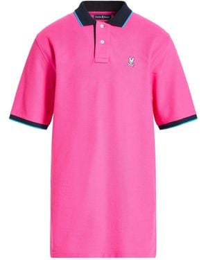 Psycho Bunny Fuchsia Polo Shirt Pima Cotton - Pink
