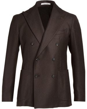 Tagliatore Chocolate Blazer Virgin Wool - Black