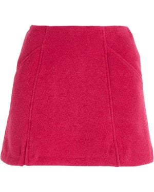 Suoli Fuchsia Mini Skirt Acrylic, Polyester, Wool, Polyamide - Red
