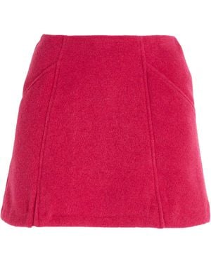 Suoli Fuchsia Mini Skirt Acrylic, Polyester, Wool, Polyamide - Red