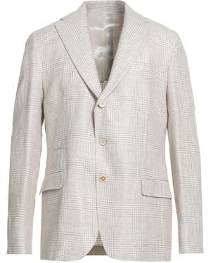 Eleventy Blazer Linen, Wool, Silk - White