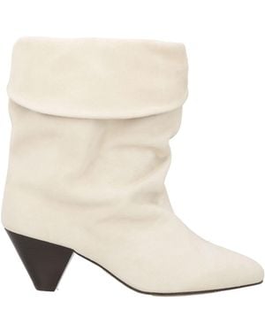 Isabel Marant Ivory Ankle Boots Leather - White
