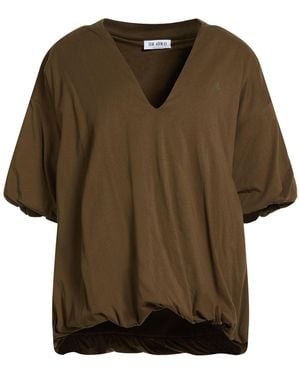 The Attico Military T-Shirt Cotton - Brown
