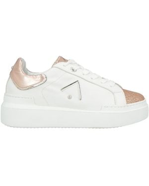 ED PARRISH Sneakers Leather, Textile Fibers - White
