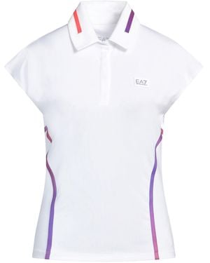 EA7 Polo Shirt Polyester, Elastane - White
