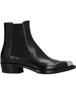 McQueen Ankle Boots Leather - Black