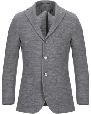 Paoloni Blazer Virgin Wool, Polyester, Cotton, Polyamide - Gray