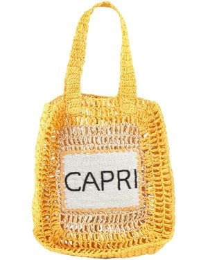 De Siena Handbag Natural Raffia - Metallic