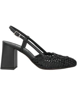 KARIDA Pumps Leather, Textile Fibers - Black