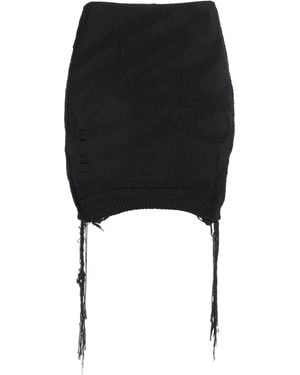 Ssheena Mini Skirt Cotton, Acrylic, Wool - Black