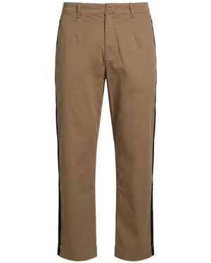 Rag & Bone Khaki Trousers Cotton, Elastane - Natural