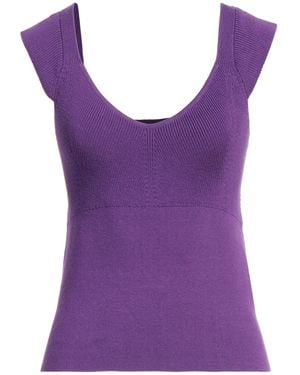 Caroline Biss Top Modal, Cotton, Elastane - Purple