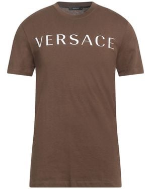 Versace T-Shirt Cotton - Brown