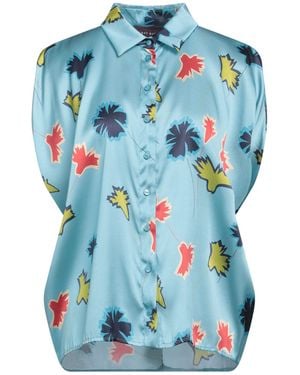 Talbot Runhof Shirt Silk, Elastane - Blue