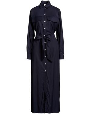 Eleventy Maxi Dress Wool, Viscose, Elastane - Blue