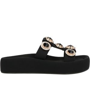 Manufacture D'essai Sandals Textile Fibres - Black