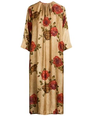 Uma Wang Midi Dress Viscose, Cupro - Metallic