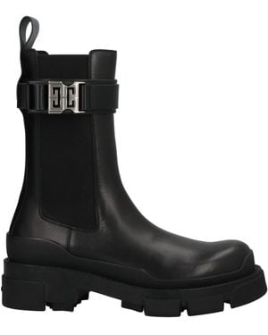Givenchy Leather Terra Chelsea Boots - Black