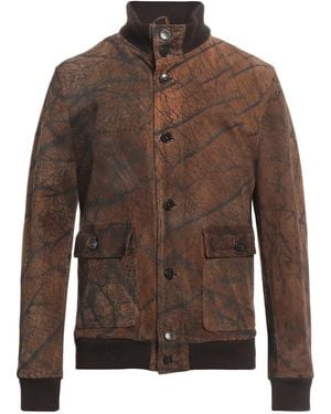 Dacute Jacket Ovine Leather, Wool, Polyamide - Brown