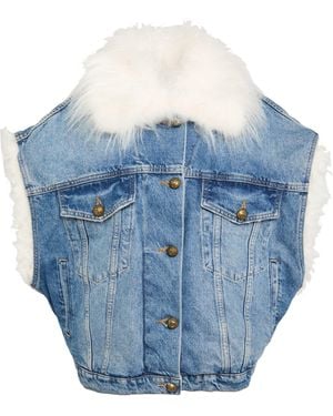 Pinko Denim Denim Outerwear Cotton, Acrylic - Blue