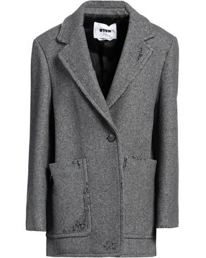MSGM Coat Wool, Polyamide - Gray
