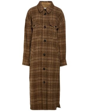 Isabel Marant Camel Coat Virgin Wool - Brown