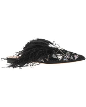 Alberta Ferretti Mules & Zuecos - Negro