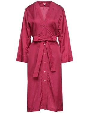 HER SHIRT HER DRESS Midi Dress - Red