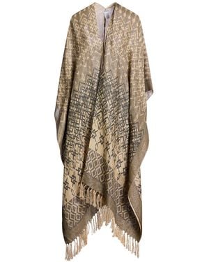 Brunello Cucinelli Khaki Cape Mohair Wool, Polyamide, Wool - Natural